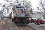 NJT Geep with a wreath on the front end